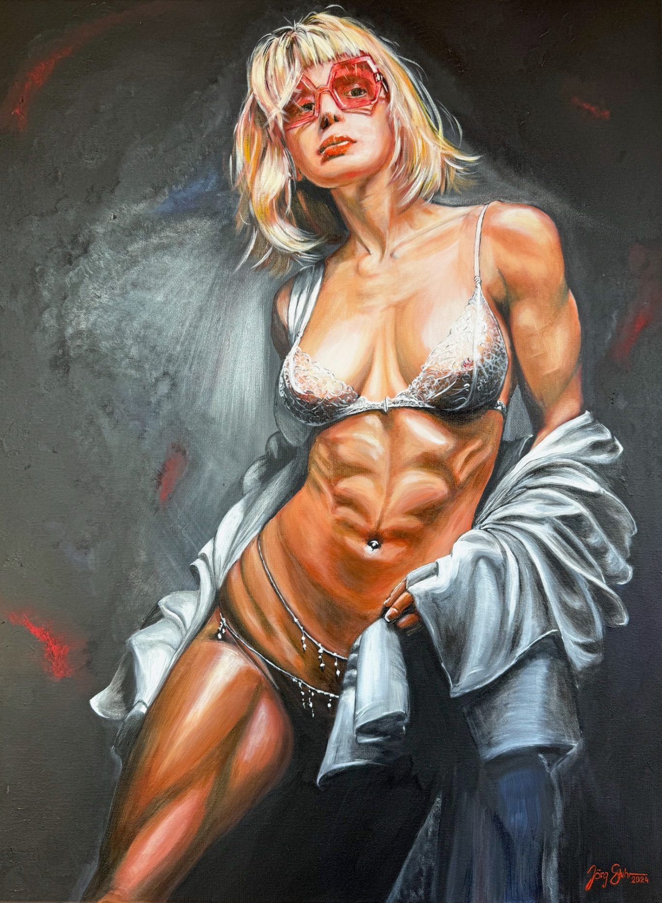 Strip Off Eine Frau entledigt sich ihrer Sachen